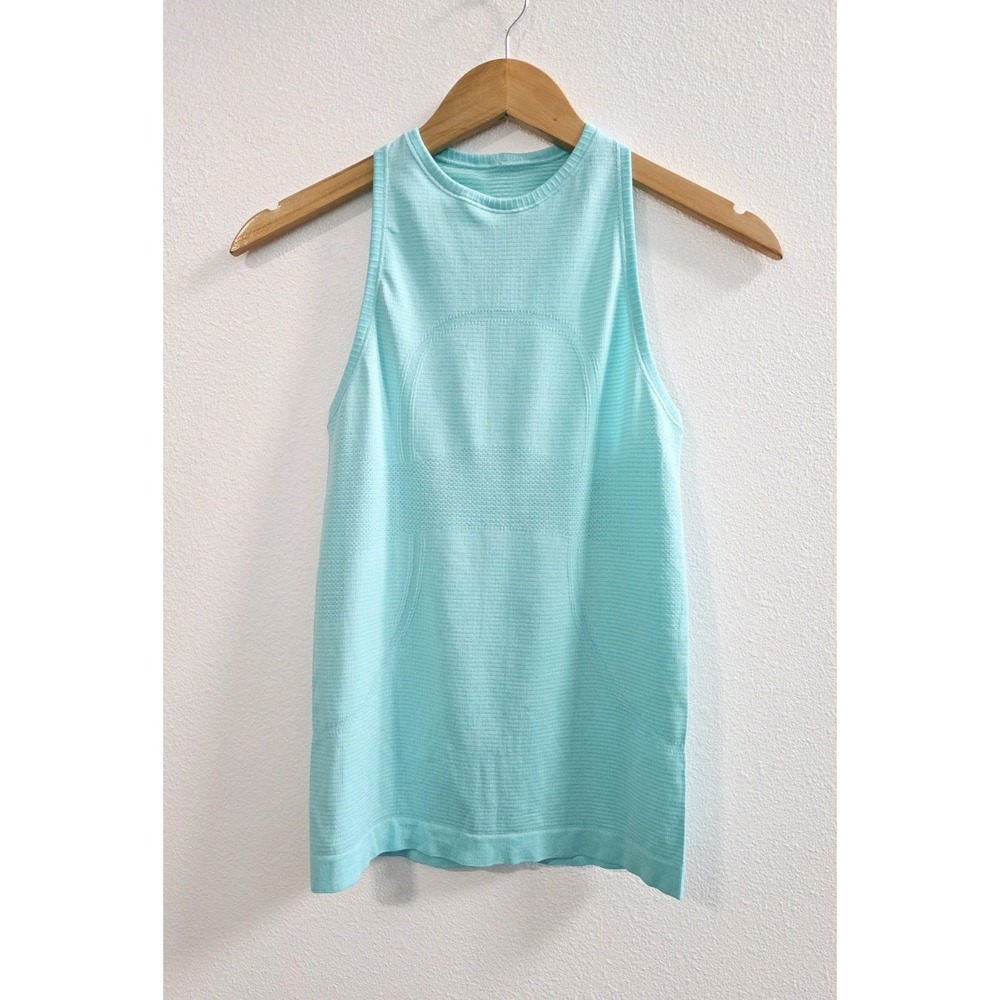 Lululemon Swiftly Tech Tank Top Women's Size 4‎ Heathered Angel Blue